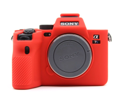 Andoer (Sony A7IV A7 IV) İçin Koruyucu Silikon Kılıf (Kırmızı) - Andoer