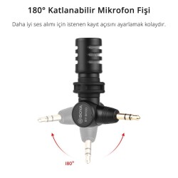 Boya BY-M100 Kompakt 3.5mm Kamera Mikrofonu - 3