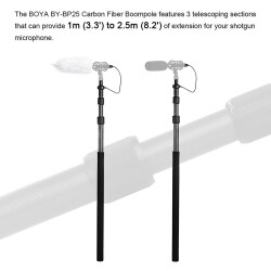 Boya BY-PB25 Karbon Fiber Mikrofon Sopa Boom Pole - 3