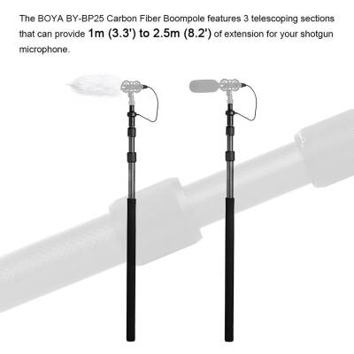 Boya BY-PB25 Karbon Fiber Mikrofon Sopa Boom Pole - 3