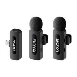 Boya BY-V2 Wireless İkili Yaka Mikrofonu Lightning (Yeni versiyon) - Boya