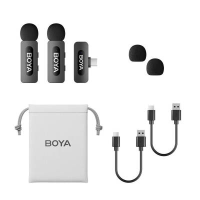 BOYA BY-V20 Type-C Kompakt Kablosuz Yaka Mikrofonu (Yeni Versiyon) - 5