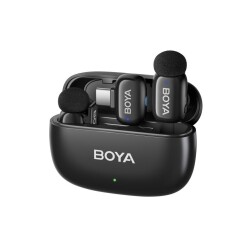 BOYA Mini 2 AI Kablosuz Yaka Mikrofonu Type-C Mat Siyah - SKU02 - Boya
