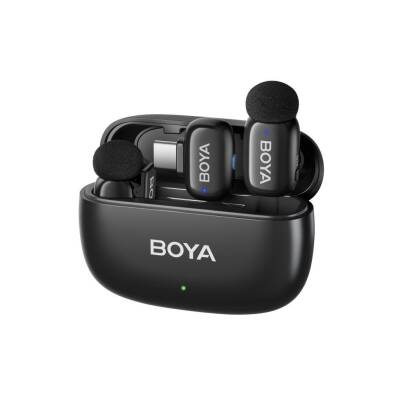 BOYA Mini 2 AI Kablosuz Yaka Mikrofonu Type-C Mat Siyah - SKU02 - 1