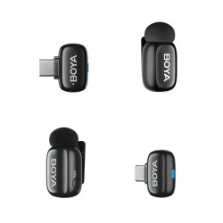 BOYA Mini 2 AI Kablosuz Yaka Mikrofonu Type-C Mat Siyah - SKU02 - 5