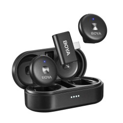 Boya Omic-U Wireless İkili Yaka Mikrofonu Type-C (Siyah) - 1