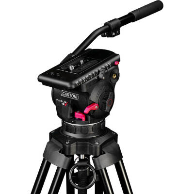 Cartoni Focus 12 Red Lock Sistem (100mm Top) Tripod - 2