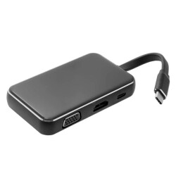 Ce-link S-1666 Type-c 6in1 HDMI VGA USB LAN TYPE-C - Ce-Link