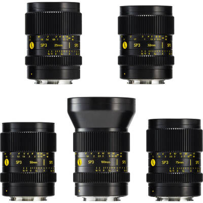 Cooke SP3 Full-Frame 5-Lens Prime Set (25, 32, 50, 75, 100mm, Sony E) - 1