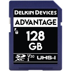 Delkin ADVANTAGE 128GB SD UHS-I V30 Hafıza Kartı - Delkin
