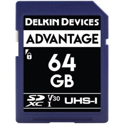 Delkin Advantage 64GB SD UHS-I V30 Hafıza Kartı - Delkin