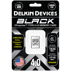 Delkin Devices 480GB BLACK CFexpress Type A 4.0 Memory Card - Delkin (1)