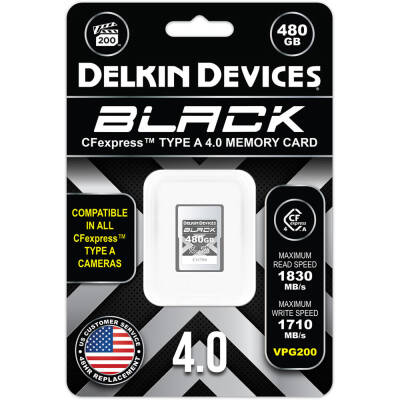 Delkin Devices 480GB BLACK CFexpress Type A 4.0 Memory Card - 2