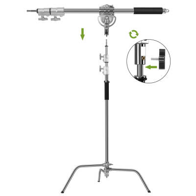 GVM C360 Turtle Tabanlı C-Stand ve Çapraz Kol Bom Kiti (10,5') - 5