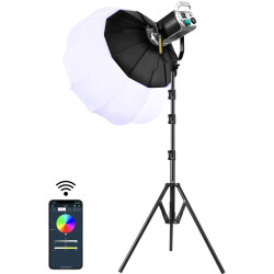 GVM SD200R RGB ve Bi-Color LED Stüdyo Video Spot Işık Kiti, Stand ve Softbox ile - 2