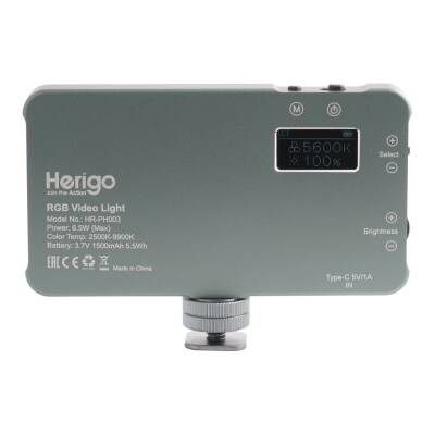 Herigo HR-PH003 RGB LED Video Işığı 2500-9900K Type-C - 3