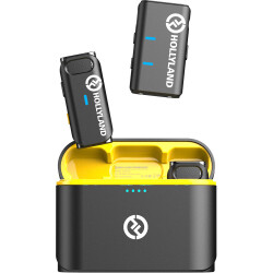 Hollyland LARK M1 DUO 2 Kişilik Kablosuz Mikrofon Sistemi (2,4 GHz, Siyah) - Hollyland