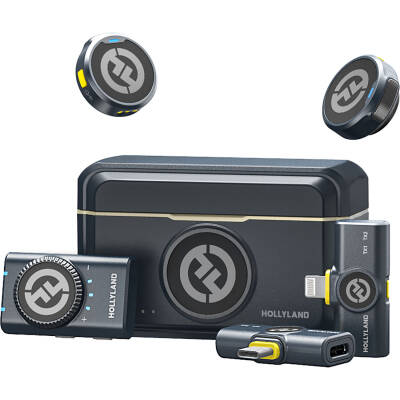 Hollyland LARK M2 Combo Mikrofon Sistemi (2,4 GHz, Shine Charcoal) - 1