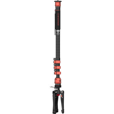 iFootage Cobra 3 Carbon Fiber Monopod with Pedal-Release Mini Tripod Base and K5S Fluid Head - 2