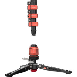 iFootage Cobra 3 Carbon Fiber Monopod with Pedal-Release Mini Tripod Base and K5S Fluid Head - 3