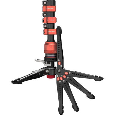 iFootage Cobra 3 Carbon Fiber Monopod with Pedal-Release Mini Tripod Base and K5S Fluid Head - 4