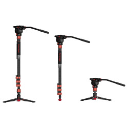 iFootage Cobra 3 Monopod & Komodo K5S Fluid Tripod Kafası - 9