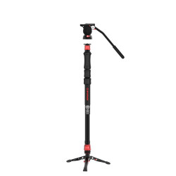 iFootage Cobra 3 Strike Monopod & Komodo K5S Fluid Tripod Kafası - 6