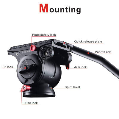 iFootage Komodo K5S Fluid Tripod Kafası - 5