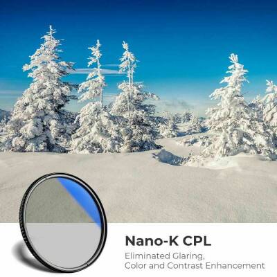 K&F Concept NANO-K SERIES 58mm HMC-CPL Filtre Ultra İnce Çok Kaplamalı - 5