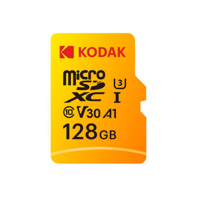 Kodak 128GB UHS-I U3 V30 Micro SD Kart + Adaptör - 1