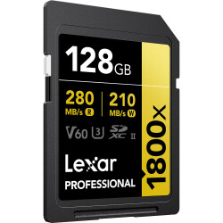 Lexar Professional 128GB 1800X 280 MB/s 4K V60 SDXC Hafıza Kartı - Lexar (1)