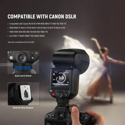 Neewer Z2PRO-C TTL 76W Yuvarlak Tepe Flaşı (Canon) - 3
