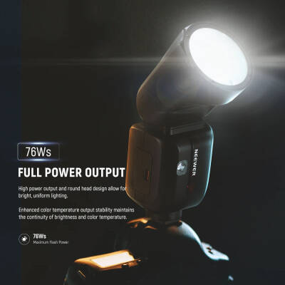 Neewer Z2PRO-C TTL 76W Yuvarlak Tepe Flaşı (Canon) - 4
