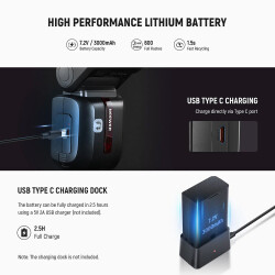 Neewer Z2PRO-C TTL 76W Yuvarlak Tepe Flaşı (Canon) - 5