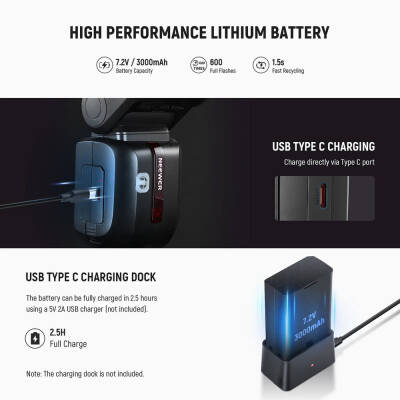 Neewer Z2PRO-C TTL 76W Yuvarlak Tepe Flaşı (Canon) - 5