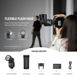 Neewer Z2PRO-N TTL 76W Yuvarlak Tepe Flaşı (Nikon) - 4