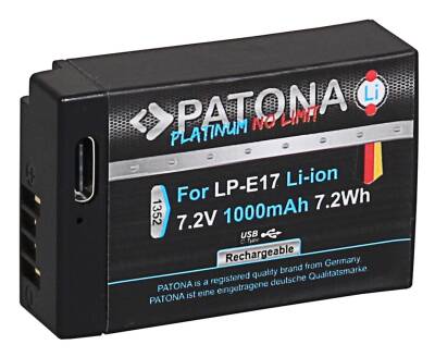 Patona 1352 Platinum Usb-C Girişli Batarya (Canon LP-E17) - 2