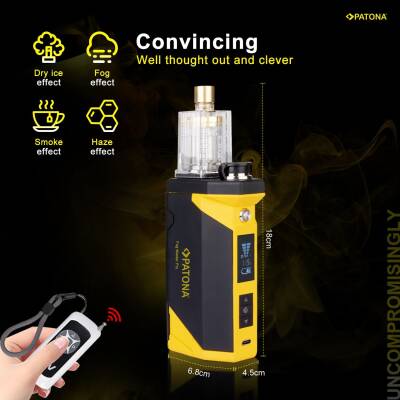 Patona 4270 Fog Master Pro Set Taşınabilir sis Makinesi Aksesuarları ve Çantası Dahil - 1