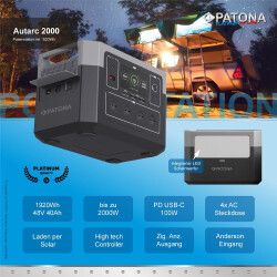 Patona 9983 Platinum Autarc 2000W Powerstation - 4