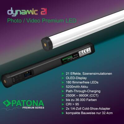 Patona Premium Led RGB Tube Photo/Video Light Led Dynamic 21 - 1