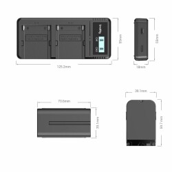 SmallRig 4086 NP-F970 Çiffli Şarj Cihazı - 2