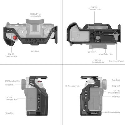 SmallRig 4135 FUJIFILM X-T5 için Çok İşlevli Kafes - 4