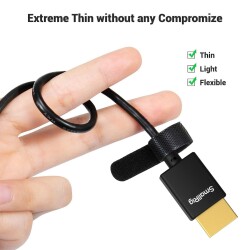 SmallRig 4794 Ultra İnce 4K HDMI Veri Kablosu (A'dan A'ya) (100 cm) - 3