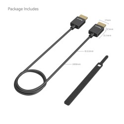 SmallRig 4794 Ultra İnce 4K HDMI Veri Kablosu (A'dan A'ya) (100 cm) - 6