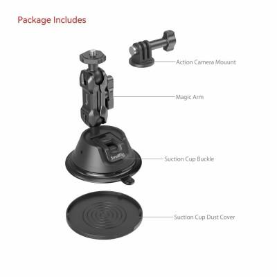 SmallRig SC-1K 4193 Aksiyon Kameraları için Vantuz Montaj Desteği - 5