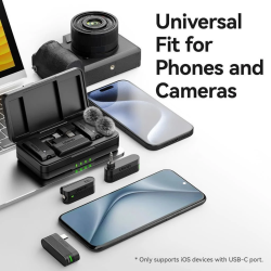 Ulanzi A100 İki Kişilik Kablosuz Yaka Mikrofon Seti (Type-C ve 3.5mm TRS) - 3