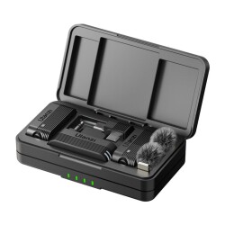 Ulanzi A100 İkili Kablosuz Yaka Mikrofonu (Type-C ve 3.5mm TRS) - 1