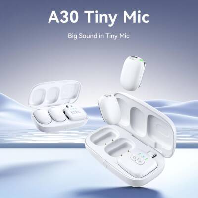 Ulanzi A30 Tiny 2 Kişilik Mikrofon Seti - Beyaz - 3