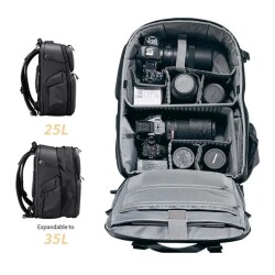 Ulanzi BP10 Sert Kabuklu Su Geçirmez Profesyonel Kamera Sırt Çantası 35L - 2