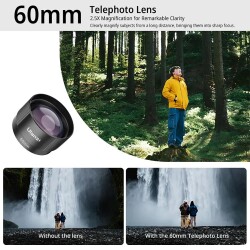 Ulanzi CL-006 60mm Telefoto Profesyonel Telefon Lensi - Ulanzi (1)